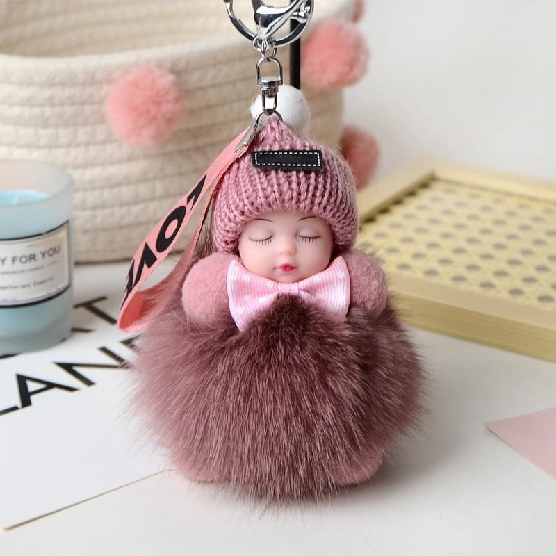 Cute Plush Keychain Pompom-baby keychain-All10dollars.com