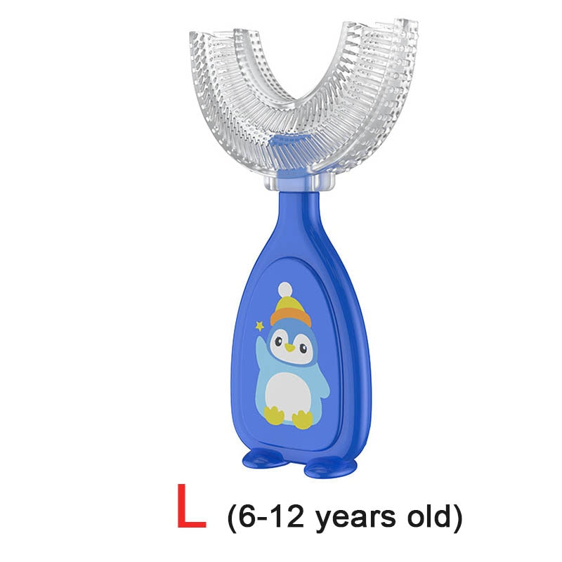 toothbrush children and baby teeth oral care cleaning brush soft Silicone teethers toothbrush 2-12Y-children tooth brush-blue L-All10dollars.com