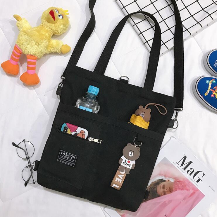 Women Handbag Large Capacity Tote-shoulder bags-Black Bear Pendant-All10dollars.com
