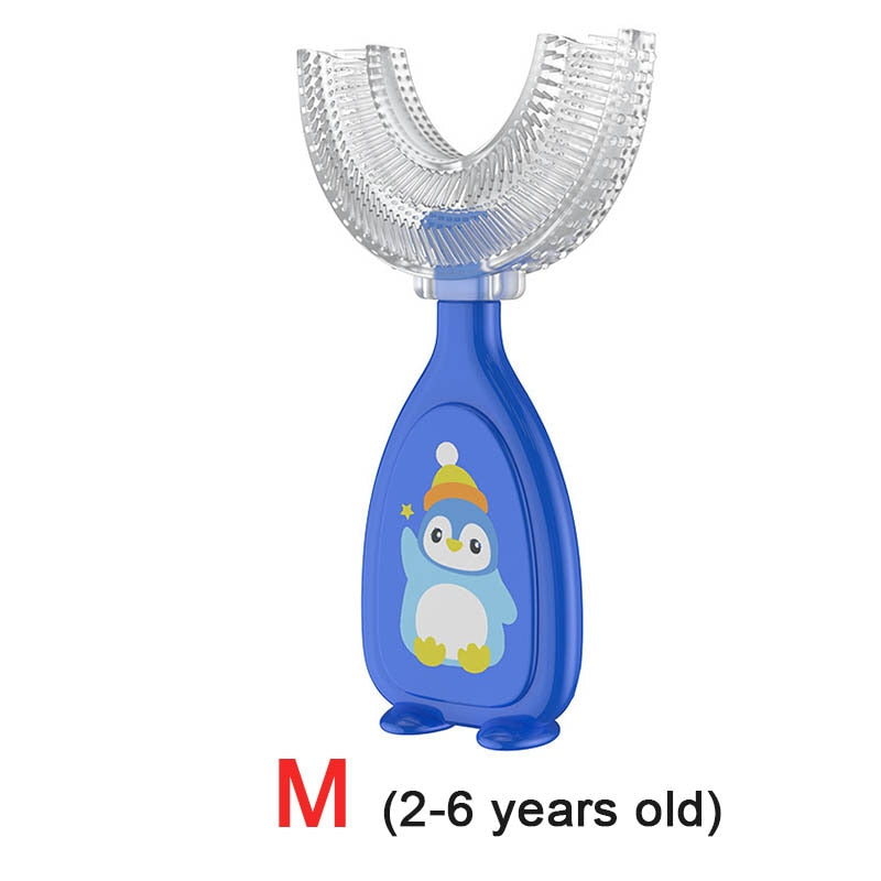 toothbrush children and baby teeth oral care cleaning brush soft Silicone teethers toothbrush 2-12Y-children tooth brush-blue M-All10dollars.com