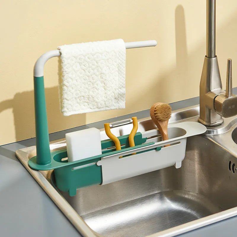 Sink Shelf Kitchen Organizer Soap Sponge Holder Drain Rack-SOAP DISPENSER-All10dollars.com
