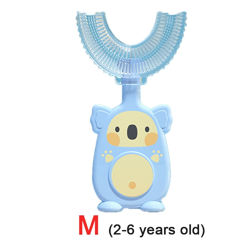 toothbrush children and baby teeth oral care cleaning brush soft Silicone teethers toothbrush 2-12Y-children tooth brush-koala blue M-All10dollars.com