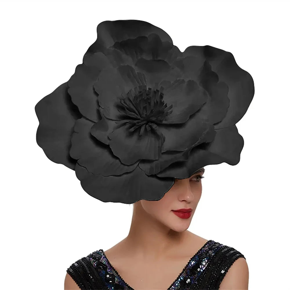 Daisy Large Flower Fascinator Hair Band-fascinator-black-All10dollars.com