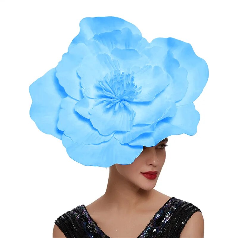 Daisy Large Flower Fascinator Hair Band-fascinator-light blue-All10dollars.com