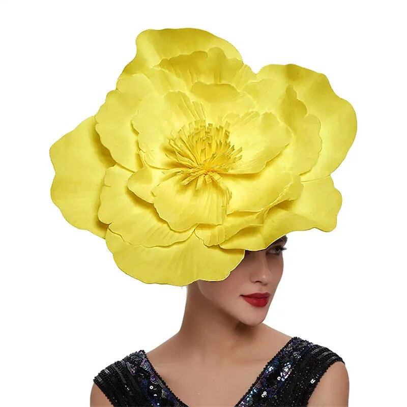 Daisy Large Flower Fascinator Hair Band-fascinator-yellow-All10dollars.com