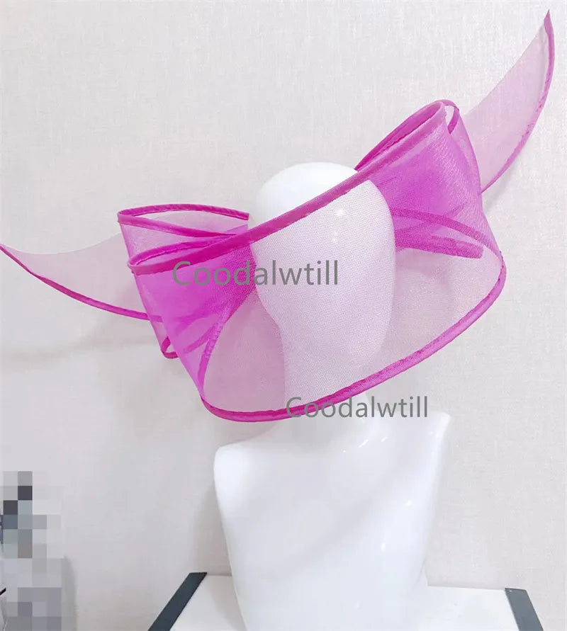 Londonisy Fascinator Wedding Pillbox Hat Women Party Fashion Headwear-fascinator-Rose Red-All10dollars.com