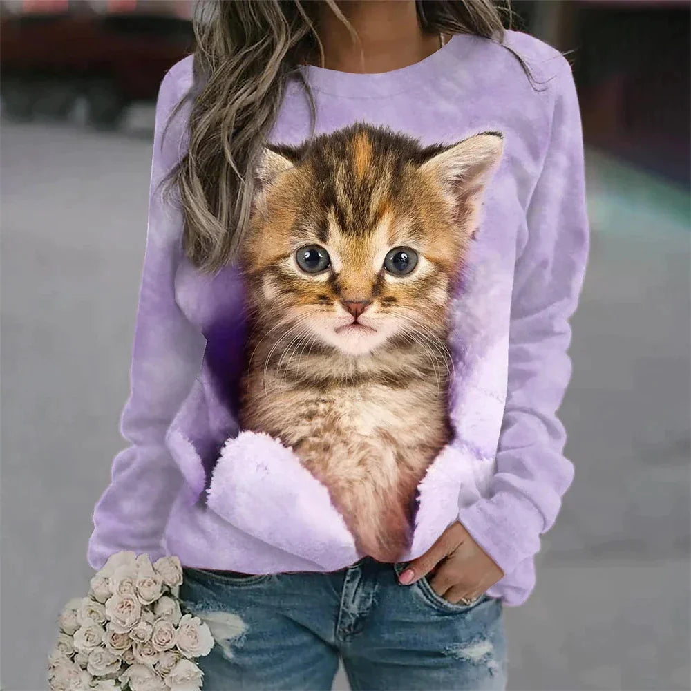 3D T-shirt Cat Puppy Fashion Animal Cute Pet Print-D01-YY01457-S-All10dollars.com