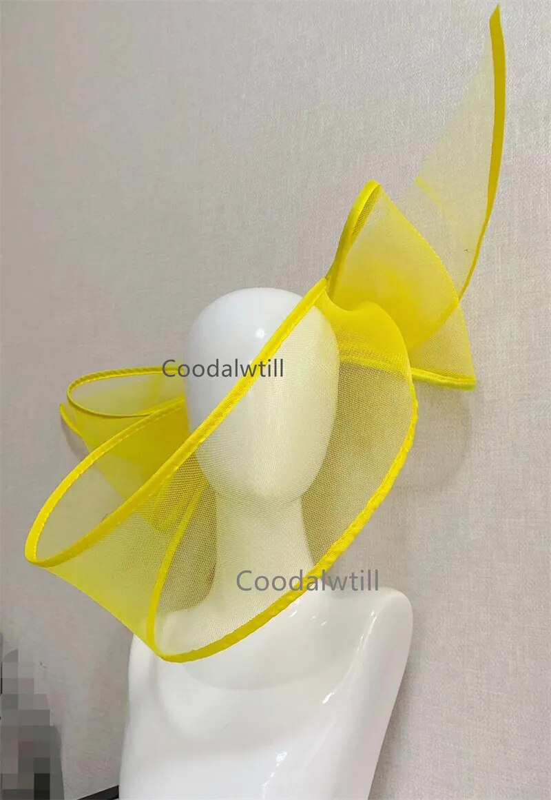 Londonisy Fascinator Wedding Pillbox Hat Women Party Fashion Headwear-fascinator-Yellow-All10dollars.com