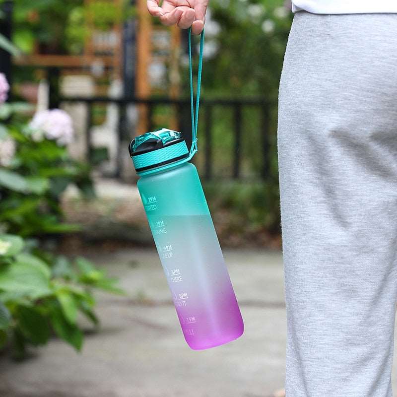 1 Liter Water Bottle Motivational Sport Drinking Outdoor Travel Gym Fitness Jugs-water bottle-All10dollars.com