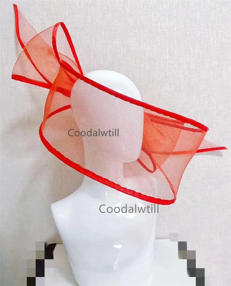 Londonisy Fascinator Wedding Pillbox Hat Women Party Fashion Headwear-fascinator-Red-All10dollars.com