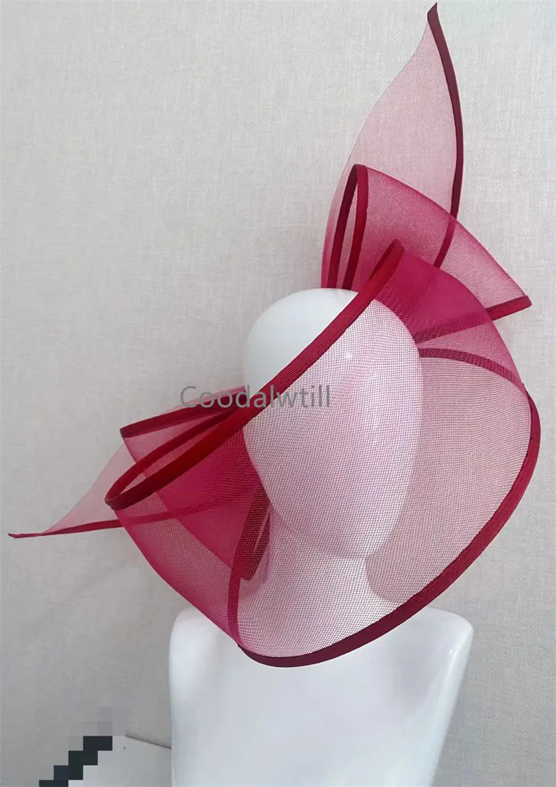 Londonisy Fascinator Wedding Pillbox Hat Women Party Fashion Headwear-fascinator-Wine Red-All10dollars.com