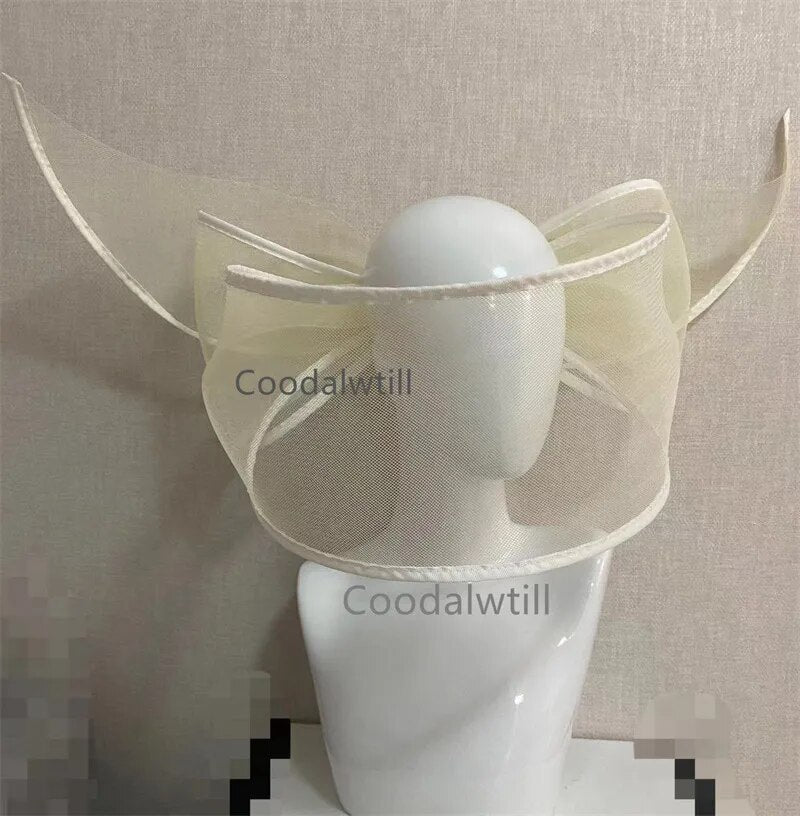 Londonisy Fascinator Wedding Pillbox Hat Women Party Fashion Headwear-fascinator-Beige-All10dollars.com