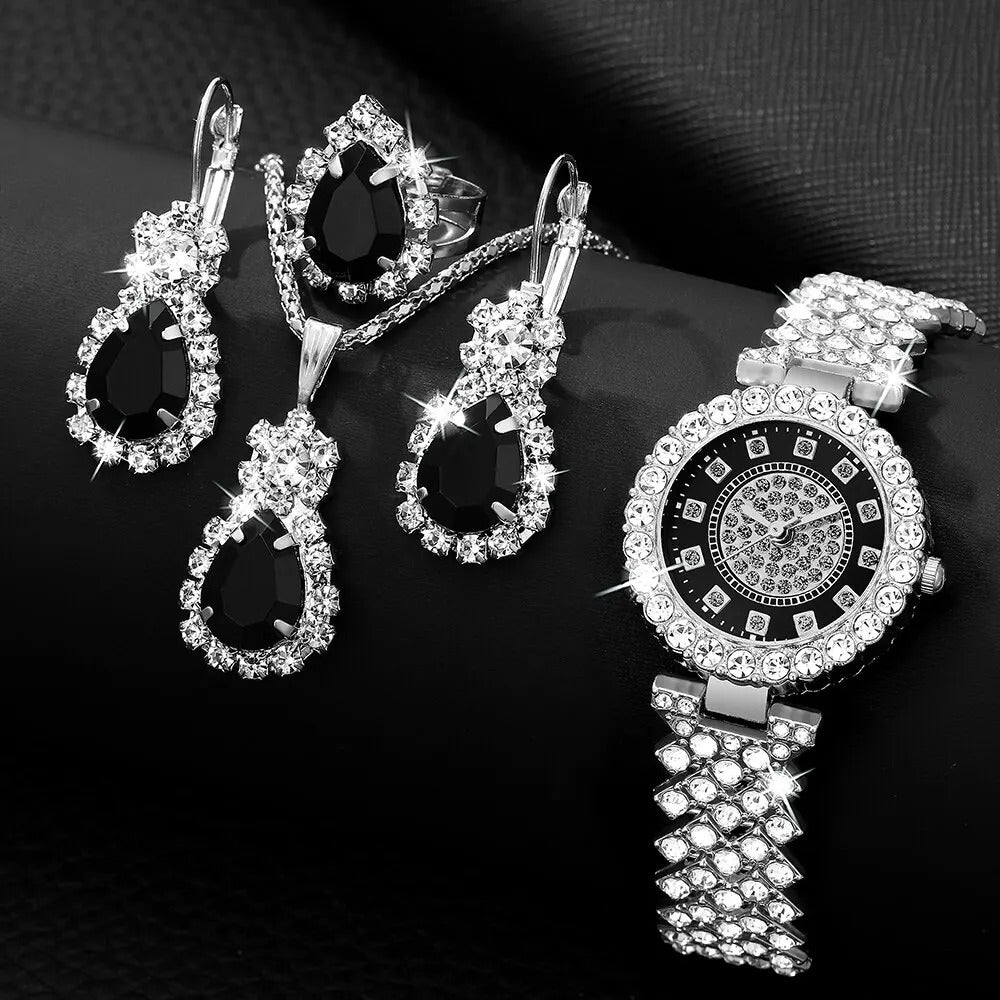 Starry Sky Luxury Rhinestone Watch Gift Set For Women-Women Watches-All10dollars.com