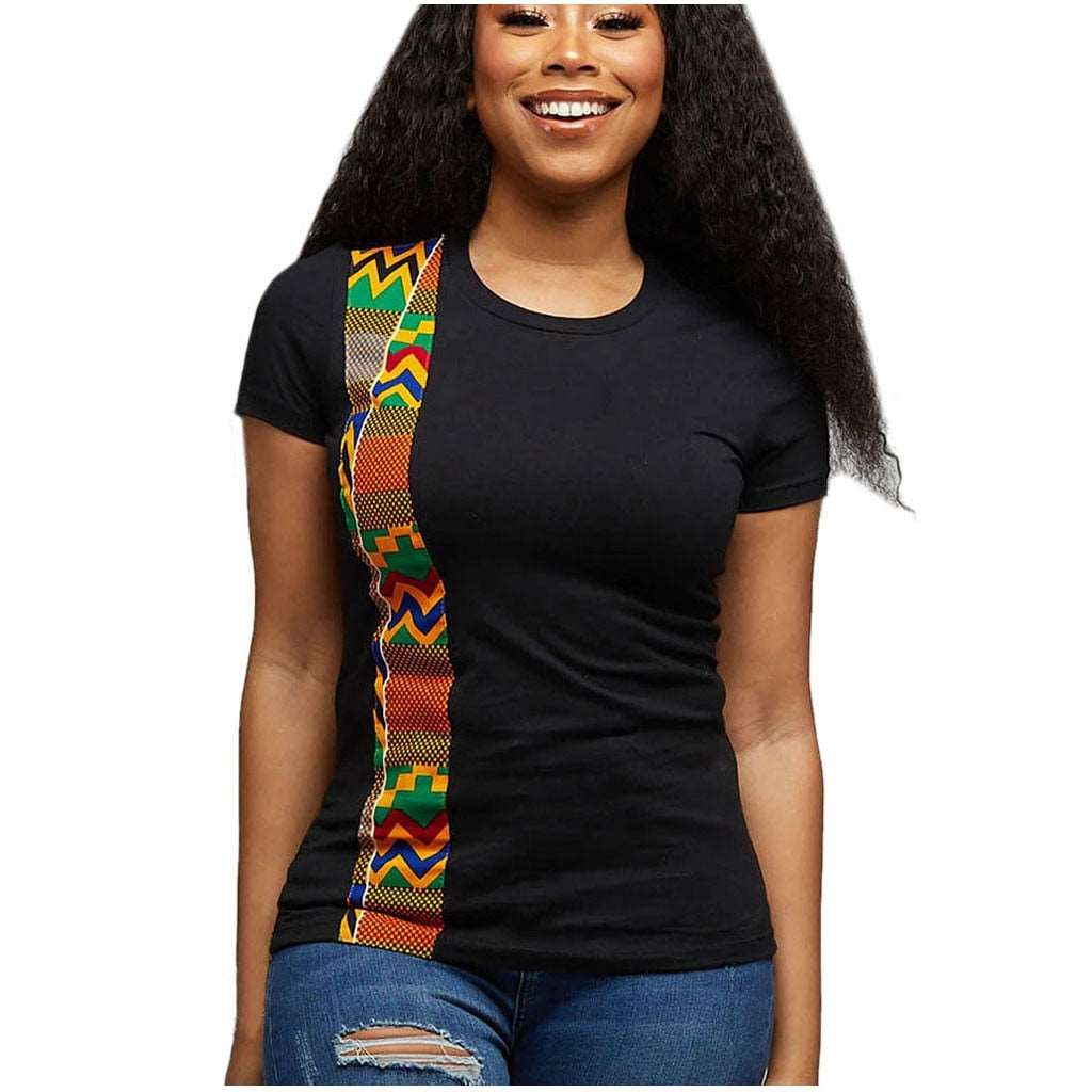 Couple Clothing Summer T Shirt with kente design-couples clothing-All10dollars.com