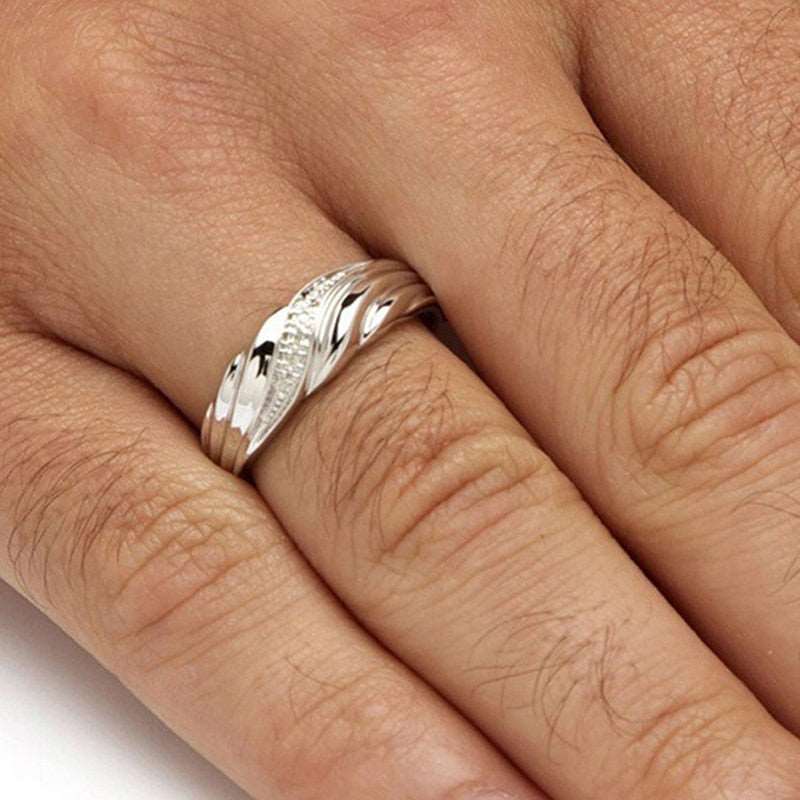 Crystal Men's Women's Wedding Rings Couple's Engagement-All10dollars.com