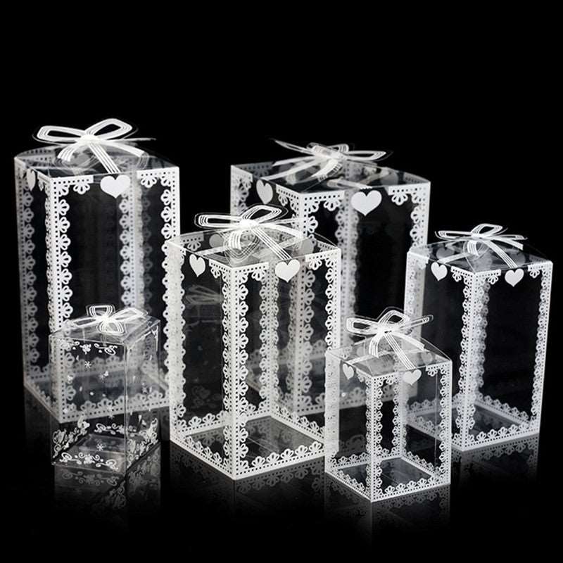 5pcs New Clear PVC Box Packing Wedding/Christmas Gift Packaging-gift packaging-All10dollars.com