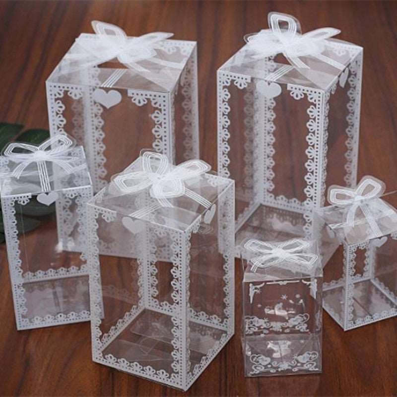 5pcs New Clear PVC Box Packing Wedding/Christmas Gift Packaging-gift packaging-All10dollars.com
