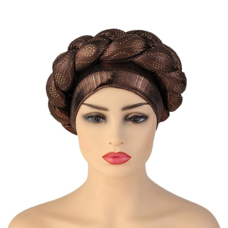 turban headband braided-Turbans-brown-All10dollars.com