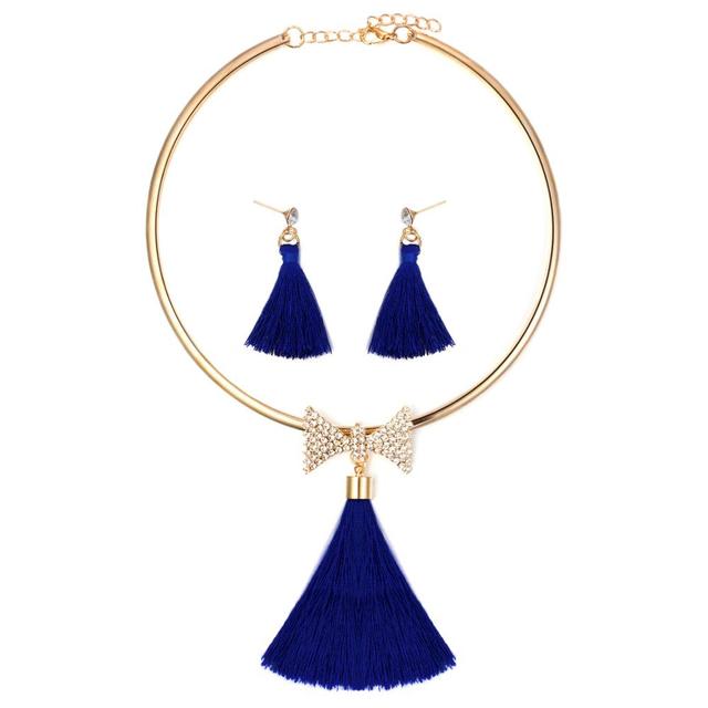 Crystal Tassel Necklace & Pendant Women Collar-F1261-All10dollars.com