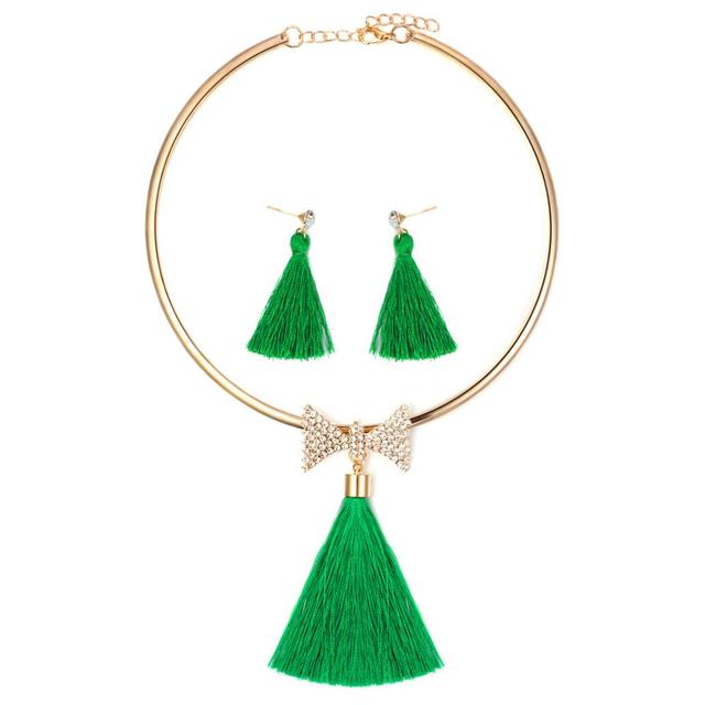 Crystal Tassel Necklace & Pendant Women Collar-F1260-All10dollars.com