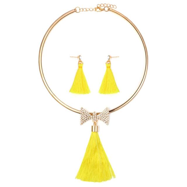 Crystal Tassel Necklace & Pendant Women Collar-F1263-All10dollars.com