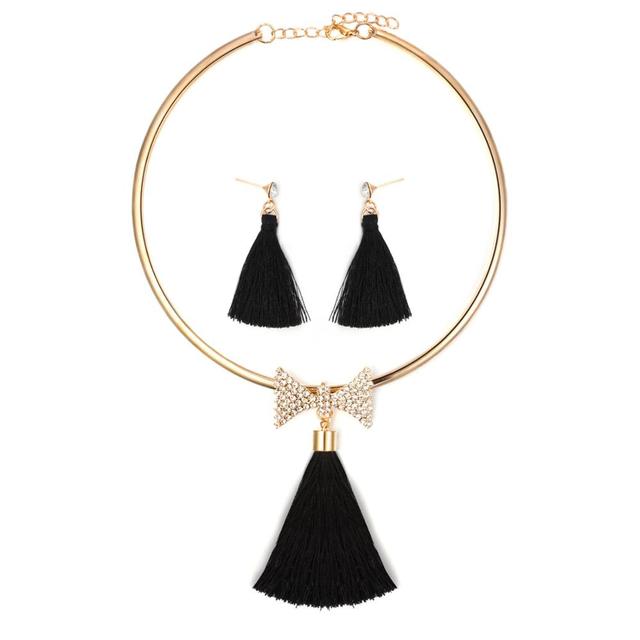 Crystal Tassel Necklace & Pendant Women Collar-F1264-All10dollars.com