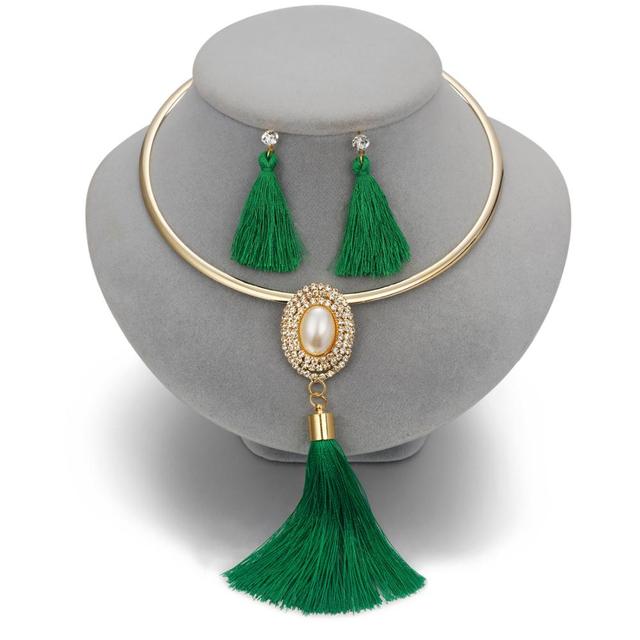 Crystal Tassel Necklace & Pendant Women Collar-F1268-All10dollars.com