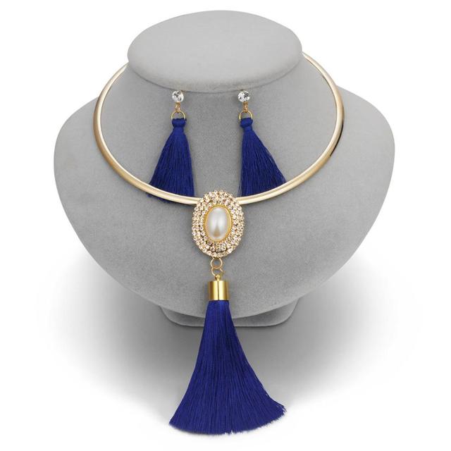 Crystal Tassel Necklace & Pendant Women Collar-F1266-All10dollars.com