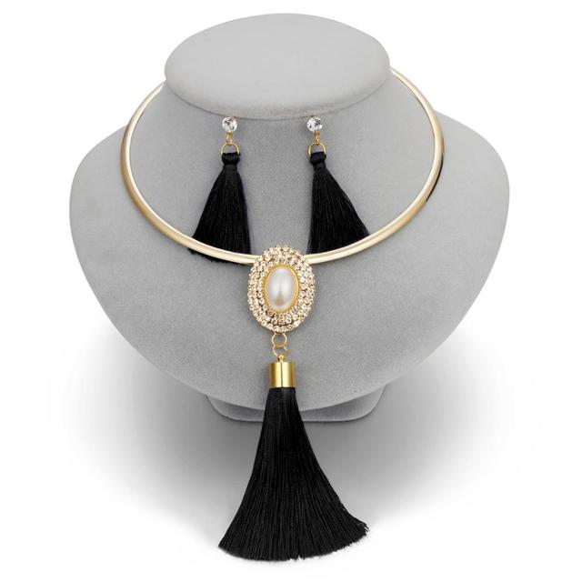 Crystal Tassel Necklace & Pendant Women Collar-F1270-All10dollars.com