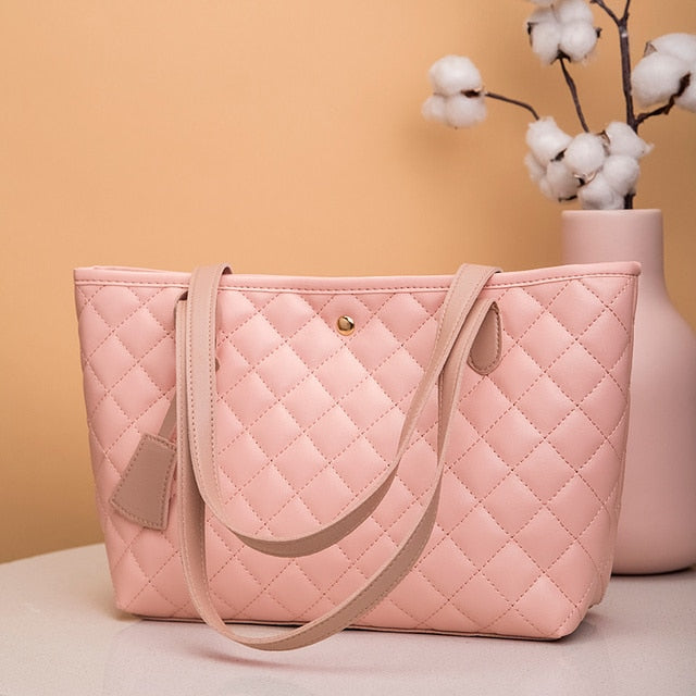 Women PU Leather Shoulder Handbags-Handbags-pink-All10dollars.com
