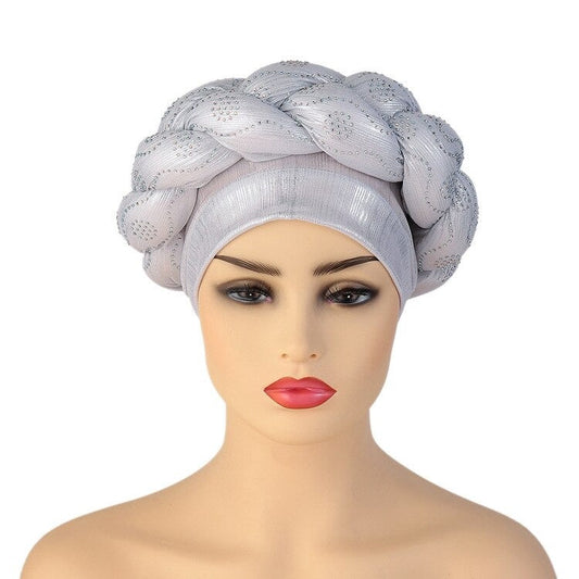 turban headband braided-Turbans-white-All10dollars.com