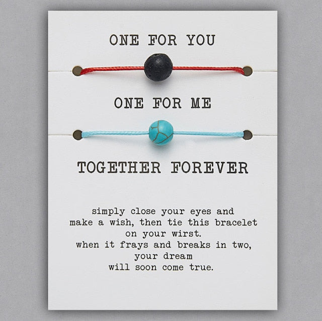 ONE FOR YOU ONE FOR ME Together Forever Couple Bracelets Lovers Jewelry-Bracelets-BR18Y0709-2-17-30cm-All10dollars.com