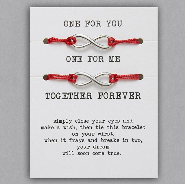 ONE FOR YOU ONE FOR ME Together Forever Couple Bracelets Lovers Jewelry-Bracelets-BR18Y0710-2-17-30cm-All10dollars.com