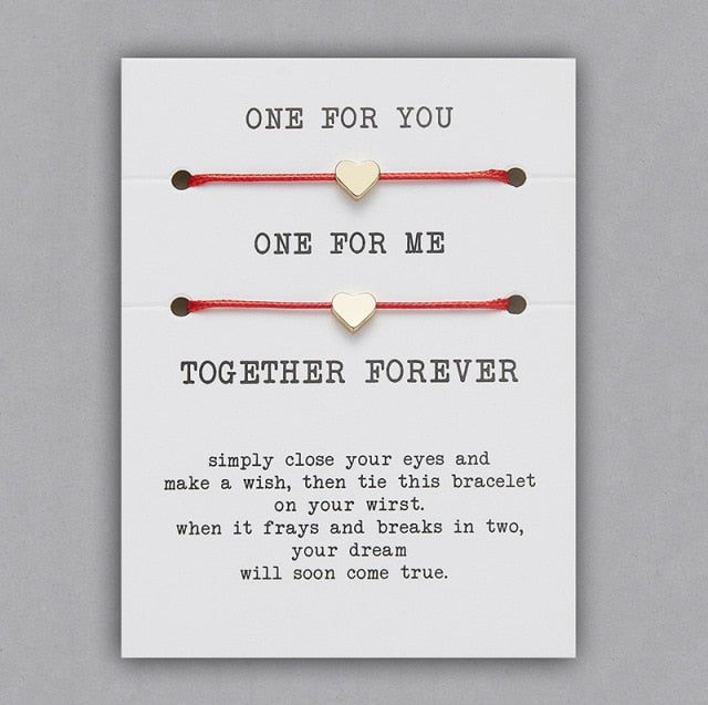 ONE FOR YOU ONE FOR ME Together Forever Couple Bracelets Lovers Jewelry-Bracelets-BR18Y0711-2-17-30cm-All10dollars.com