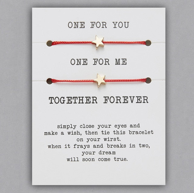 ONE FOR YOU ONE FOR ME Together Forever Couple Bracelets Lovers Jewelry-Bracelets-BR18Y0712-2-17-30cm-All10dollars.com