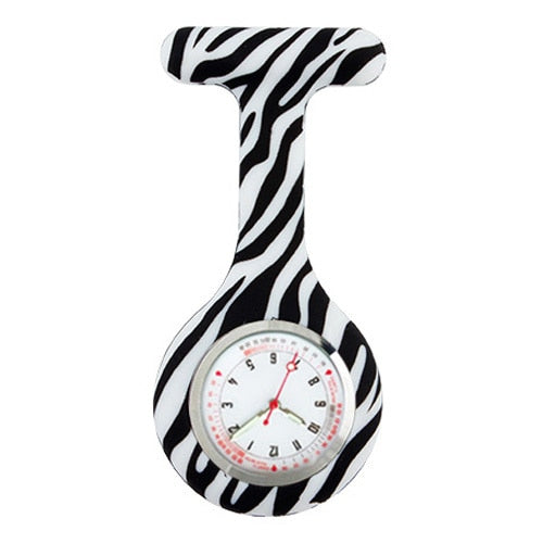 Personalized Engraved With Your Name Brooch Pin Silicone Nurse Watch-nurses watch-Zebra-All10dollars.com