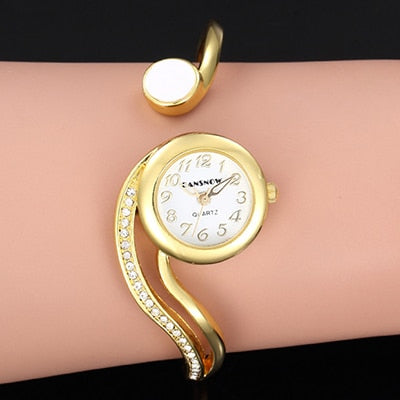 Luxury Rose Gold Dial Women Steel Analog Quartz Wristwatch-women watches-Gold-All10dollars.com