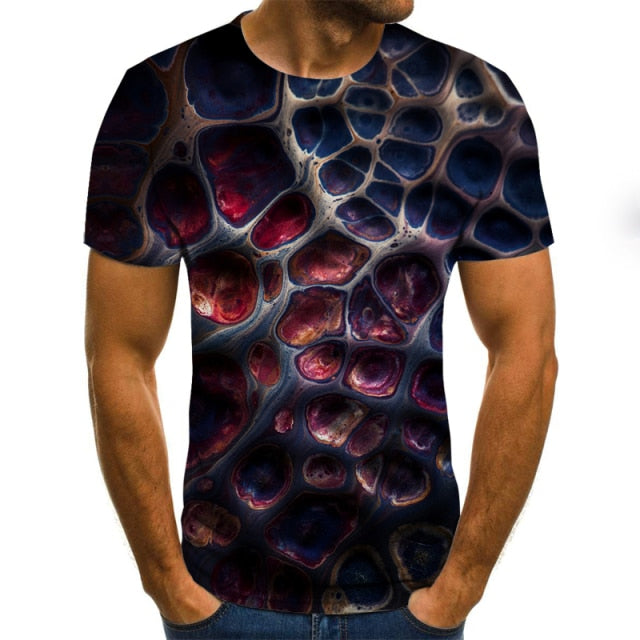 casual men's T-shirt short-sleeved visual pattern-men shirts-TXU-1656-6XL-All10dollars.com