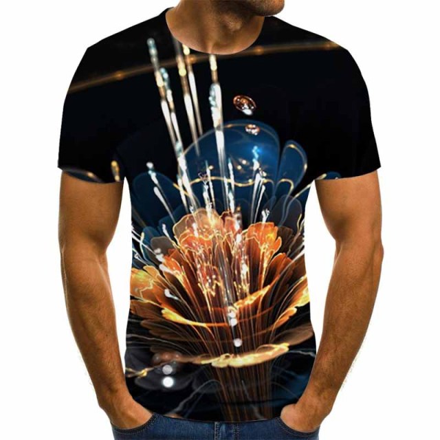 casual men's T-shirt short-sleeved visual pattern-men shirts-TXU-2109-XXS-All10dollars.com