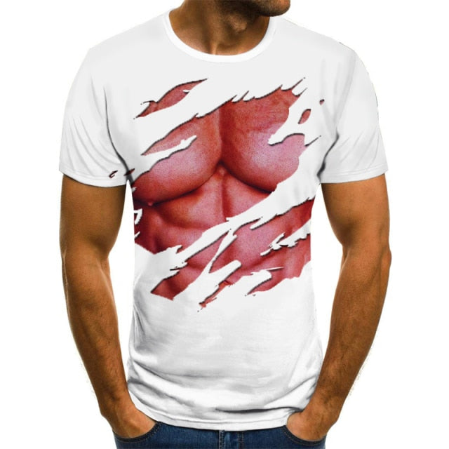 casual men's T-shirt short-sleeved visual pattern-men shirts-All10dollars.com