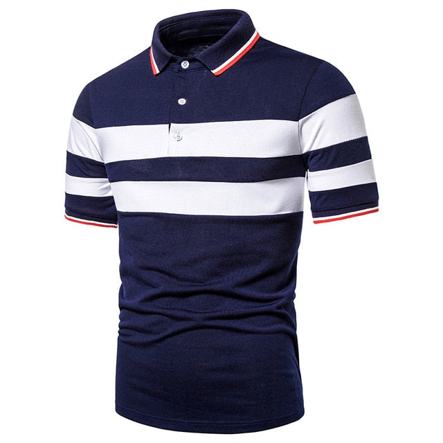 Men Polo Shirt Short Sleeve Lapel With Streetwear Casual Fashion tops-men shirt-DB16-blue-XXL-All10dollars.com