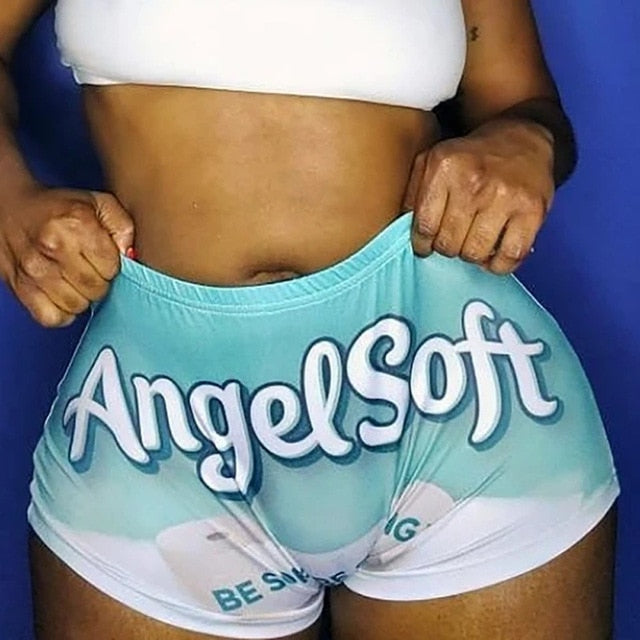 Women Booty Snack Shorts Caution Slippery When Wet Pants-booty snack pants-Color14-XL-All10dollars.com