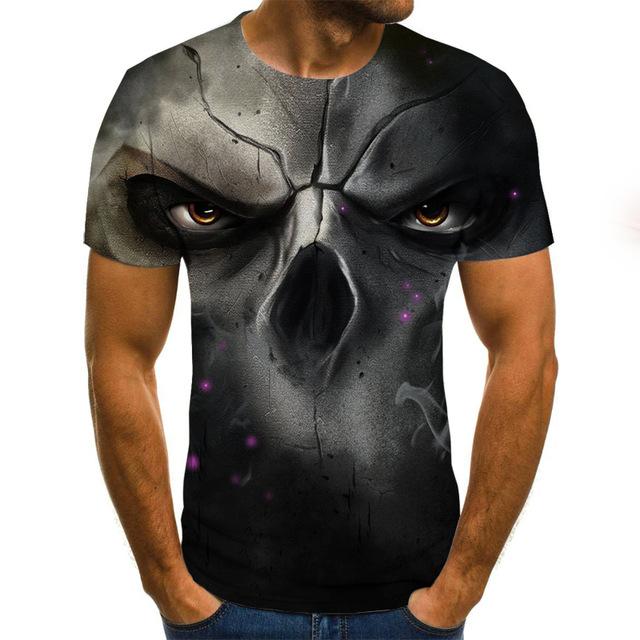Skull shirt trendy streetwear-skull print tops-TXU-1771-M-All10dollars.com