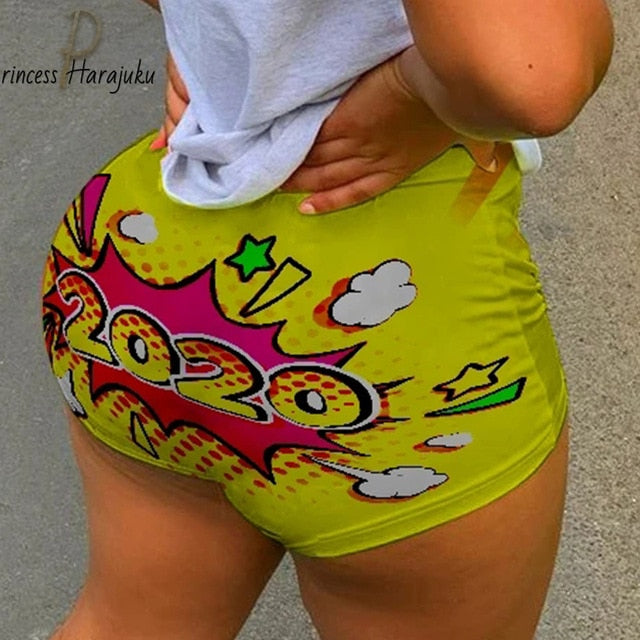 Women Candy High Waist Booty Shorts-booty snack pants-33-S-All10dollars.com
