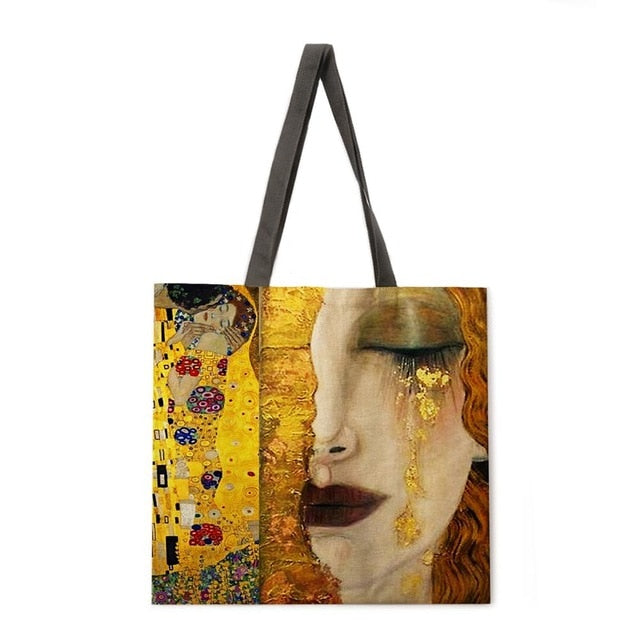 Reusable shopping Tote Bags Ethnic Print-Women Handbags-2-L-All10dollars.com