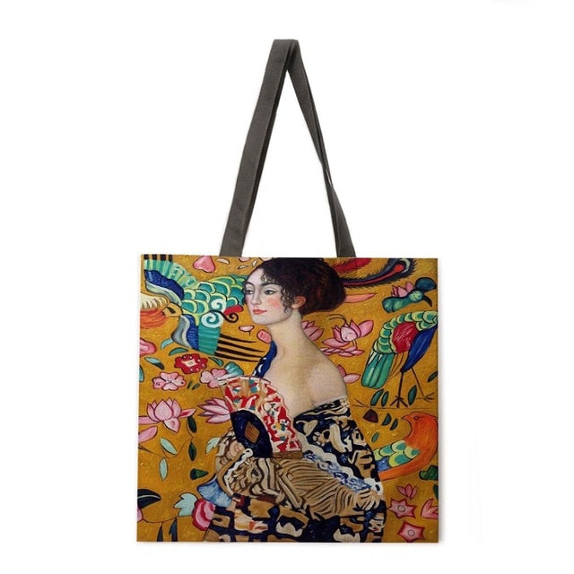 Reusable shopping Tote Bags Ethnic Print-Women Handbags-8-L-All10dollars.com