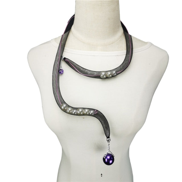 Roppy All in One Mesh Necklace-necklace-black and purple-All10dollars.com