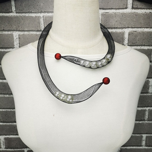 Roppy All in One Mesh Necklace-necklace-black and red-All10dollars.com
