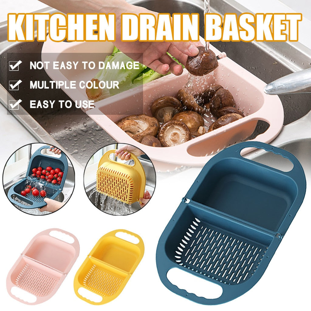 Foldable Drain Basket Fruit Vegetable Container-kitchen strainer-All10dollars.com
