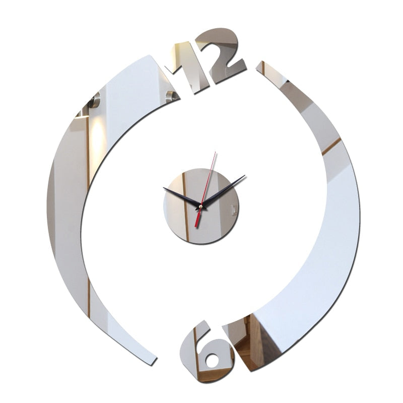 Quartz Wall Clock Home Decoration Acrylic Mirror Stickers-Wall cock for home modern design for living room-All10dollars.com